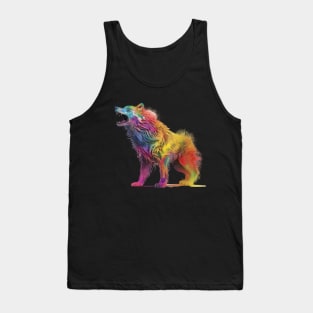 Beware The Rainbow Wolf Tank Top